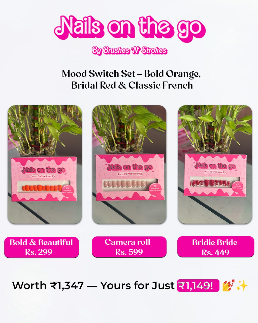 Mood Switch Set – Bold Orange, Bridal Red & Classic French