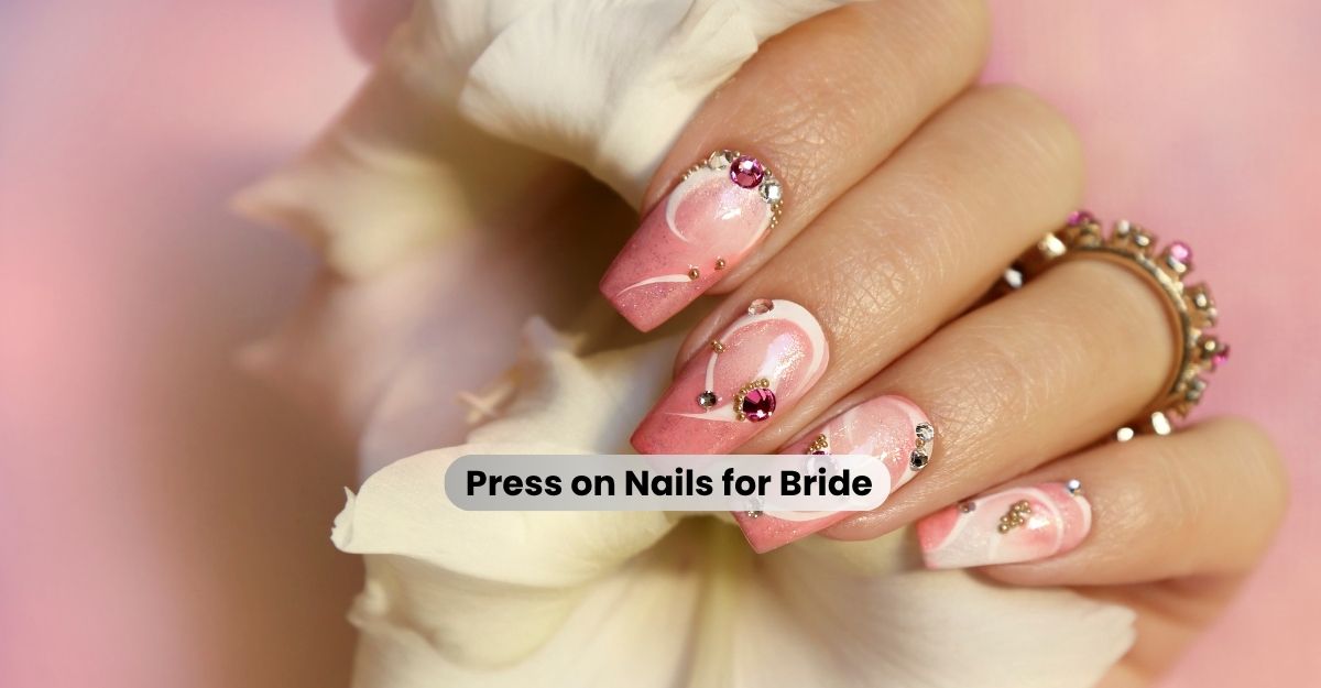 press on bridal nails photo by nails on the go brand